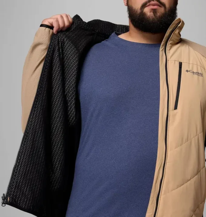 Chaqueta híbrida con cremallera completa Arctic Crest™ para hombre – Talla grande