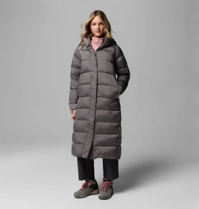 Chaqueta larga con capucha Amaze Puff™ para mujer