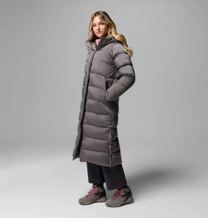 Chaqueta larga con capucha Amaze Puff™ para mujer