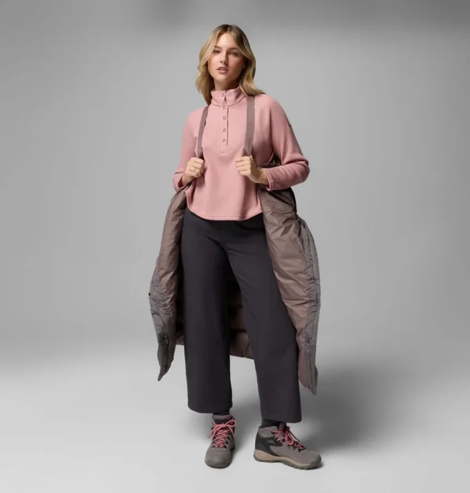 Chaqueta larga con capucha Amaze Puff™ para mujer