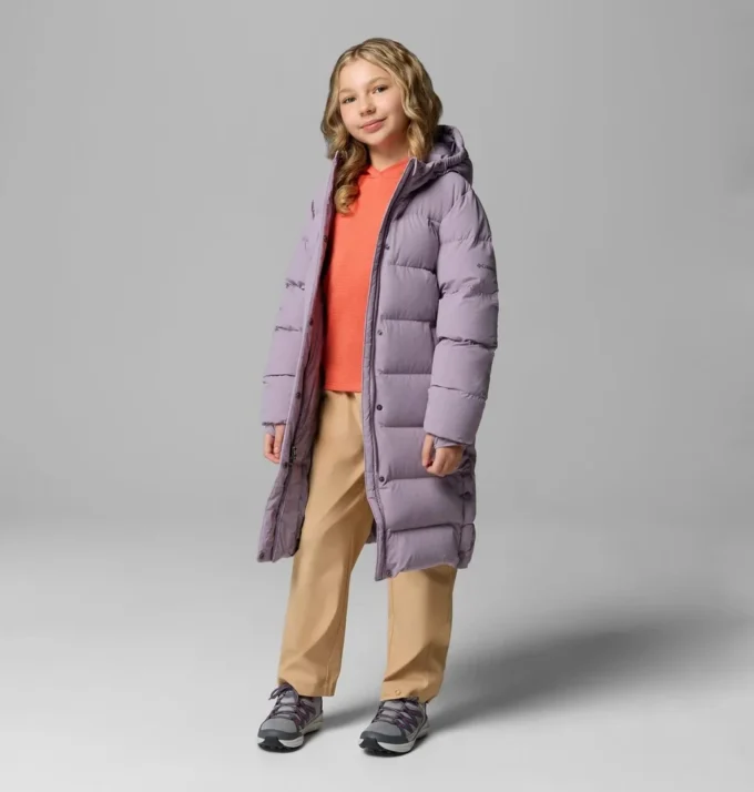 Chaqueta larga con capucha Amaze Puff™ para niña