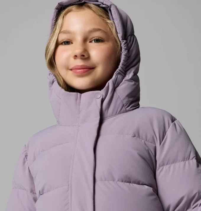 Chaqueta larga con capucha Amaze Puff™ para niña