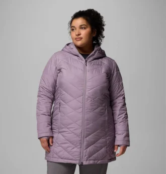 Chaqueta larga con capucha Heavenly™ para mujer – Talla grande