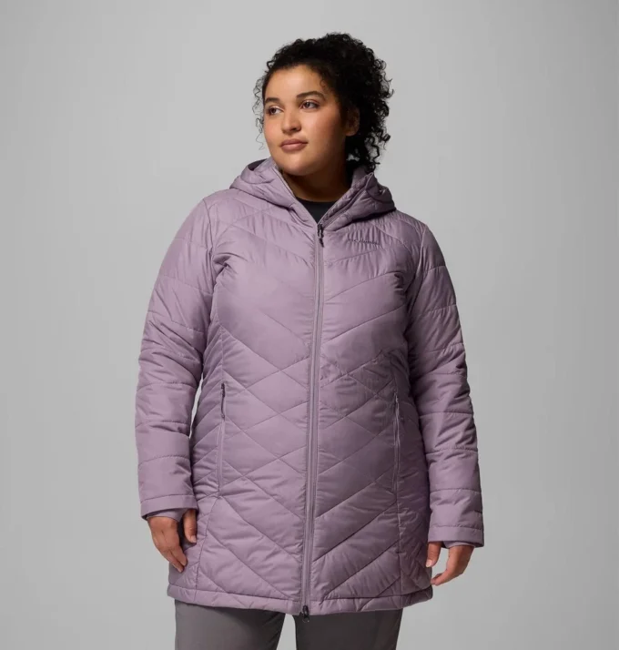 Chaqueta larga con capucha Heavenly™ para mujer – Talla grande