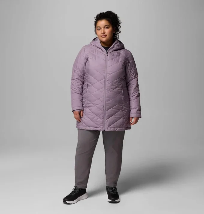 Chaqueta larga con capucha Heavenly™ para mujer – Talla grande
