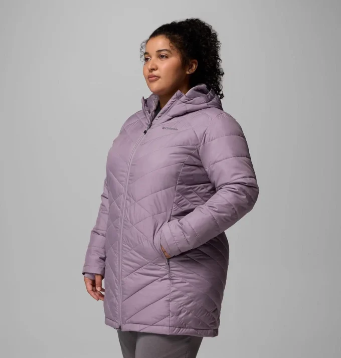 Chaqueta larga con capucha Heavenly™ para mujer – Talla grande