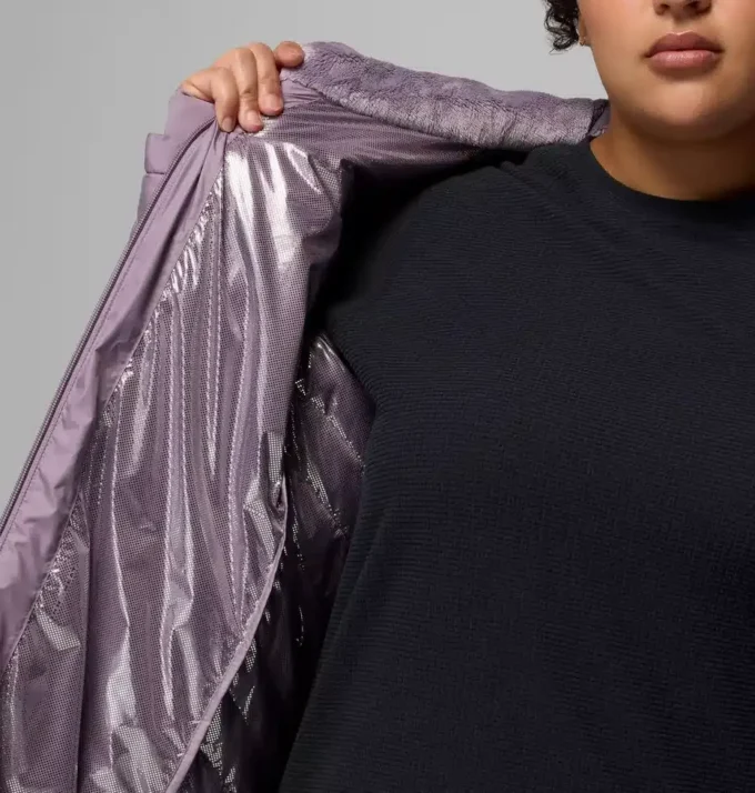 Chaqueta larga con capucha Heavenly™ para mujer – Talla grande