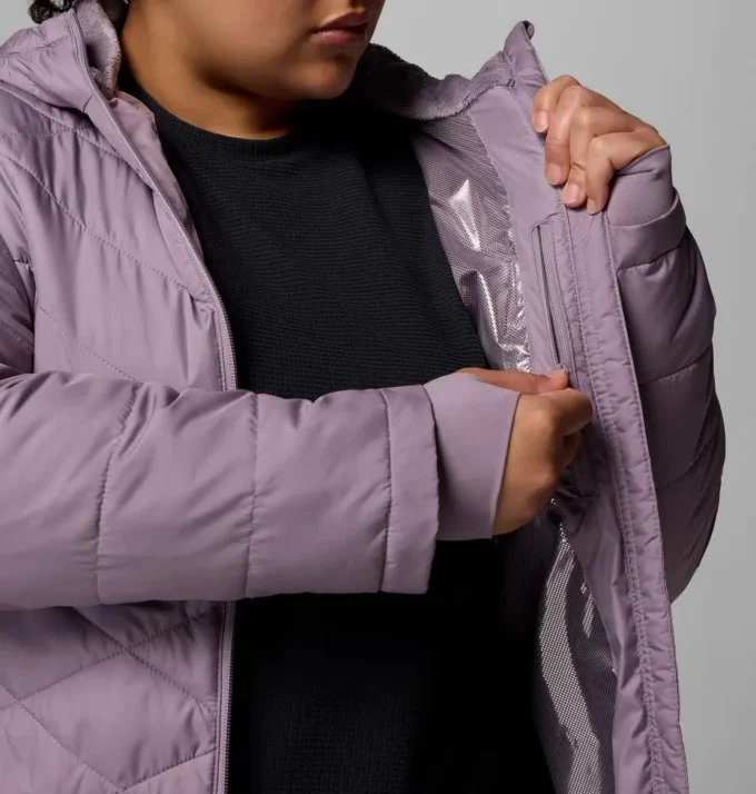 Chaqueta larga con capucha Heavenly™ para mujer – Talla grande