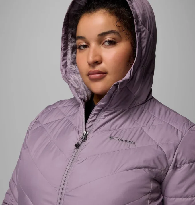 Chaqueta larga con capucha Heavenly™ para mujer – Talla grande