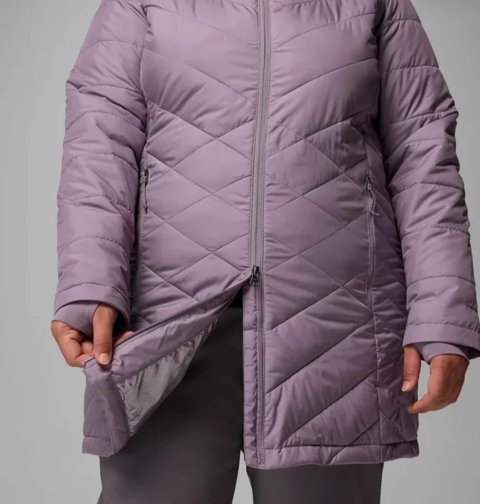 Chaqueta larga con capucha Heavenly™ para mujer – Talla grande