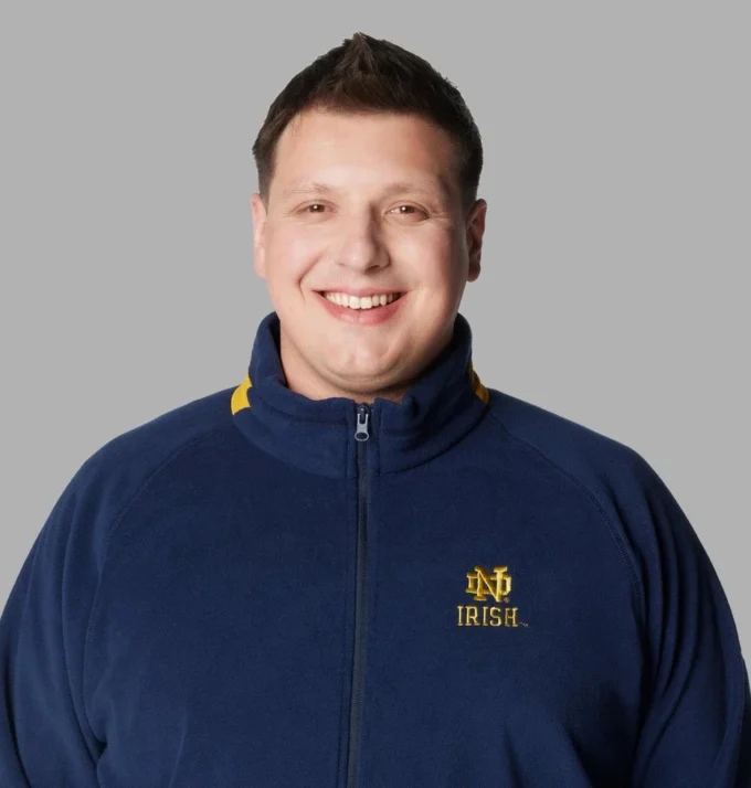 Chaqueta polar Collegiate Flanker™ IV para hombre – Talla grande – Notre Dame