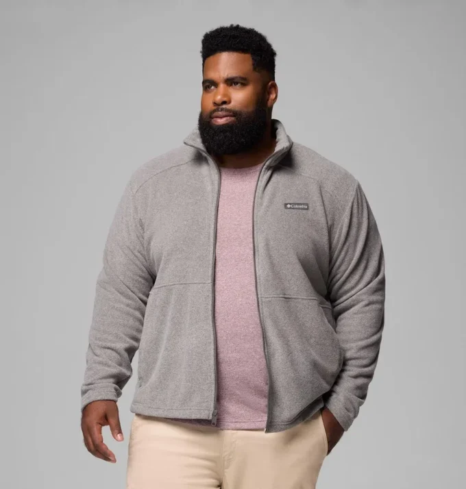 Chaqueta polar con cremallera completa Castle Dale™ para hombre – Talla grande