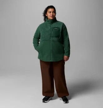Chaqueta polar con cremallera completa Columbia Lodge™ Sherpa para mujer – Talla grande