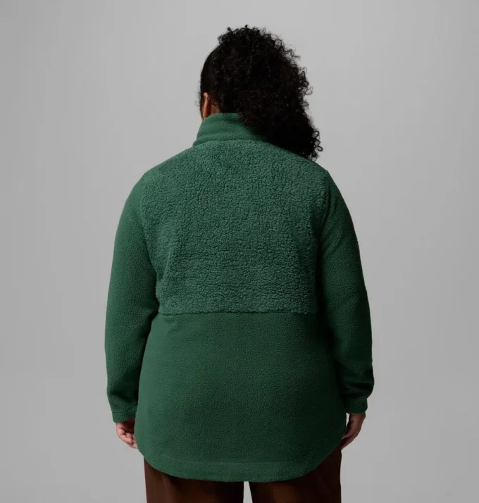 Chaqueta polar con cremallera completa Columbia Lodge™ Sherpa para mujer – Talla grande