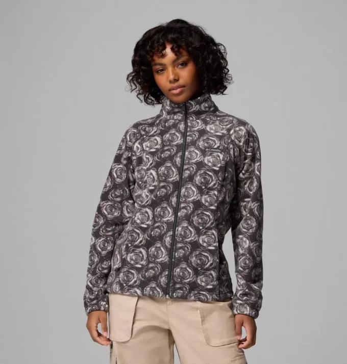 Chaqueta polar con cremallera completa y estampado Benton Springs™ para mujer