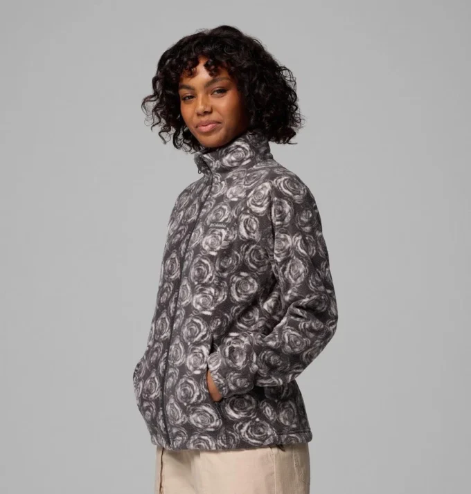 Chaqueta polar con cremallera completa y estampado Benton Springs™ para mujer