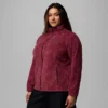 Chaqueta polar con estampado Benton Springs™ y cremallera completa para mujer – Talla grande