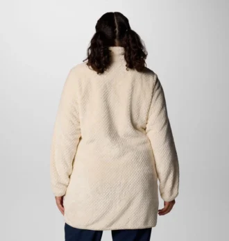 Chaqueta polar larga con cremallera completa Fire Side™ para mujer – Talla grande
