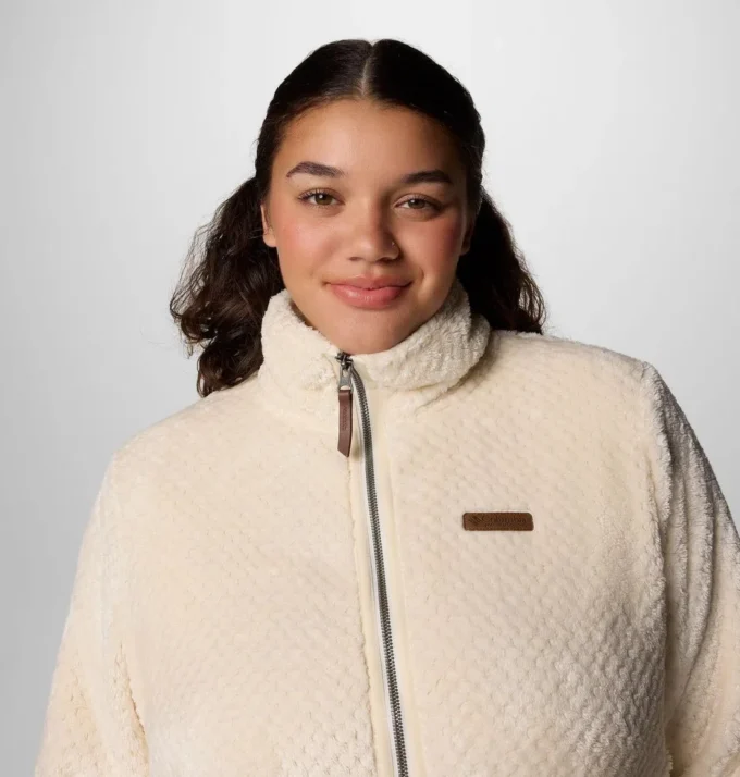 Chaqueta polar larga con cremallera completa Fire Side™ para mujer – Talla grande