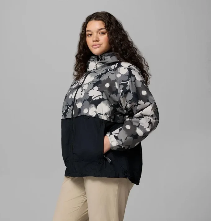 Cortavientos estampado Spire Valley™ para mujer – Tallas grandes Cortavientos estampado Spire Valley™ para mujer – Tallas grandes