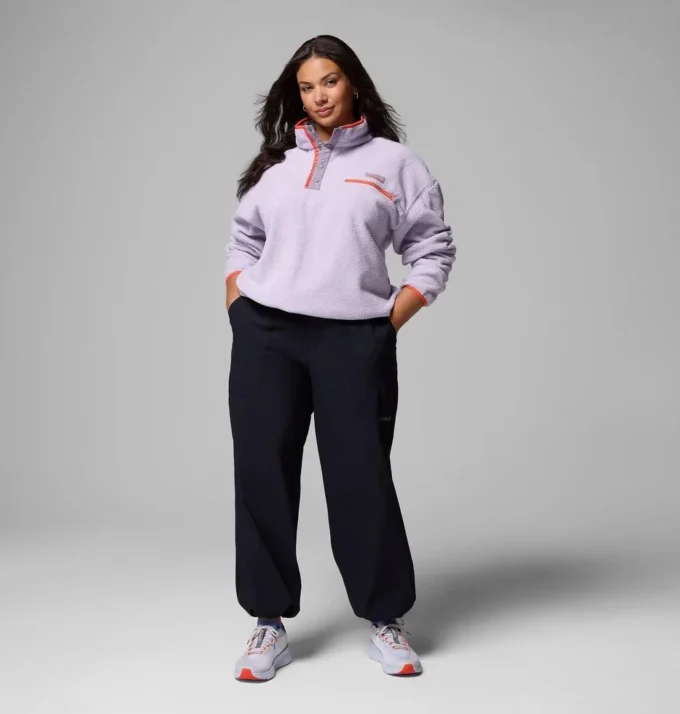 Jersey corto de felpa con medio botonadura Helvetia™ II para mujer – Talla grande Jersey corto de felpa con medio botonadura Helvetia™ II para mujer – Talla grande