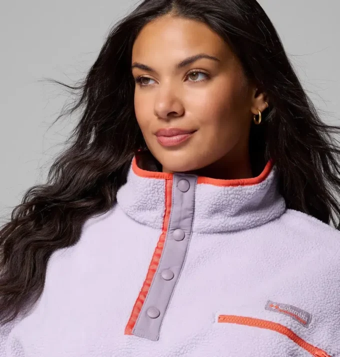 Jersey corto de felpa con medio botonadura Helvetia™ II para mujer – Talla grande Jersey corto de felpa con medio botonadura Helvetia™ II para mujer – Talla grande