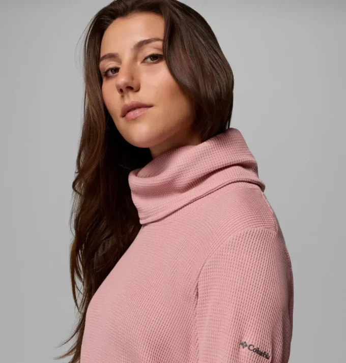 Jersey de cuello vuelto Holly Hideaway™ Waffle para mujer