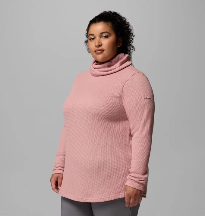 Jersey de cuello vuelto Holly Hideaway™ Waffle para mujer – Tallas grandes