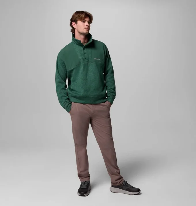Jersey de hombre Sweater Weather™ de corte holgado con medio cierre de botones a presión