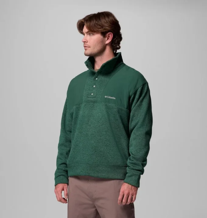 Jersey de hombre Sweater Weather™ de corte holgado con medio cierre de botones a presión