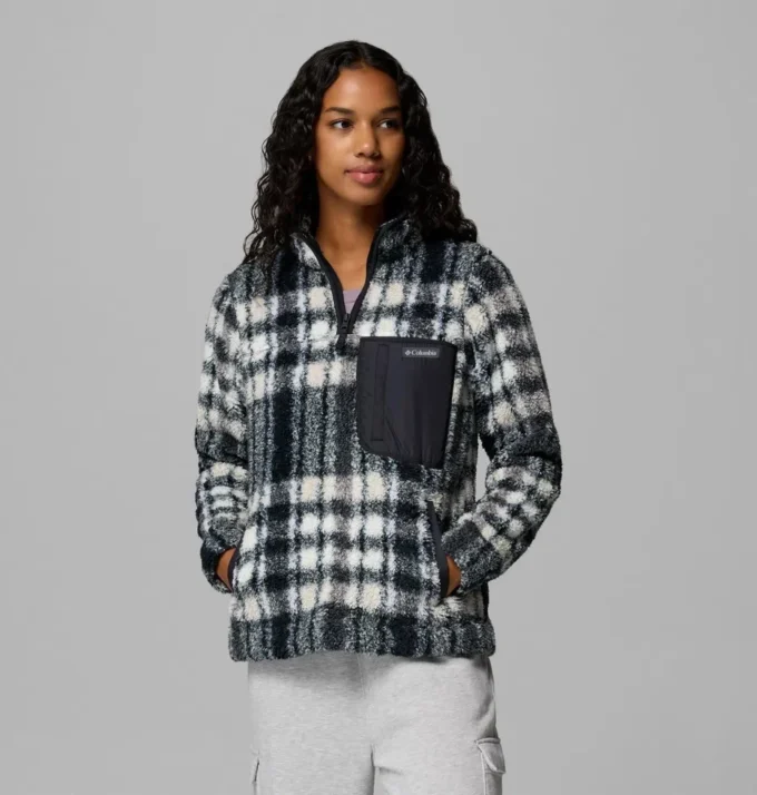 Jersey de lana con cremallera corta West Bend™ para mujer