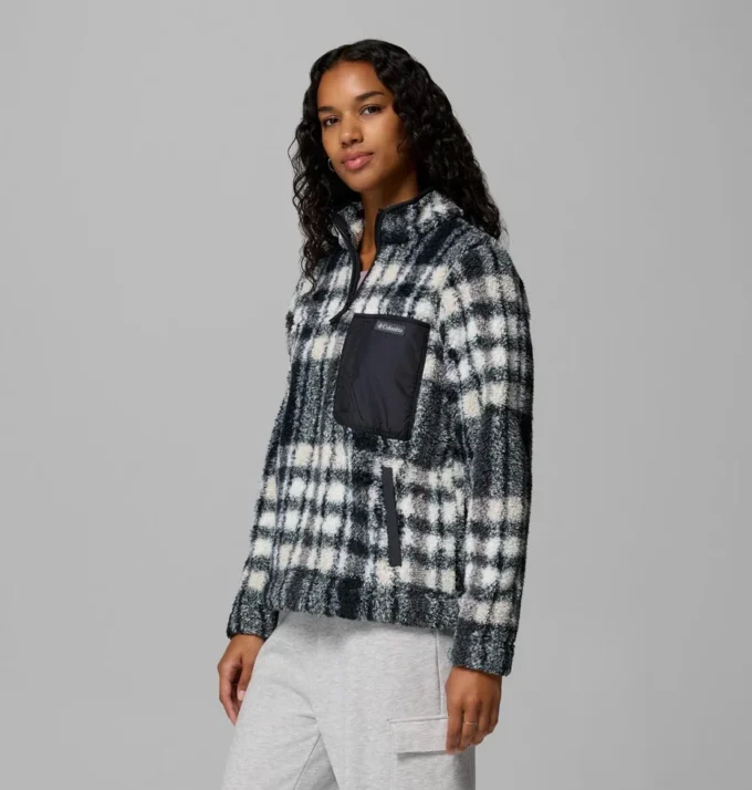 Jersey de lana con cremallera corta West Bend™ para mujer