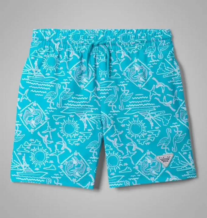 Pantalones cortos impermeables estampados PFG Rambler™ para niño Pantalones cortos impermeables estampados PFG Rambler™ para niño