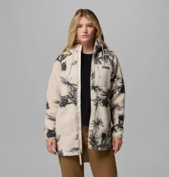 Sudadera con capucha y cremallera completa estampada Women Winter Warmth™ Sudadera con capucha y cremallera completa estampada Women Winter Warmth™