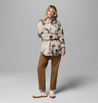 Sudadera con capucha y cremallera completa estampada Women Winter Warmth™ Sudadera con capucha y cremallera completa estampada Women Winter Warmth™