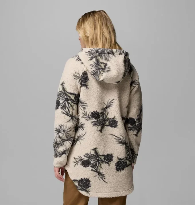 Sudadera con capucha y cremallera completa estampada Women Winter Warmth™