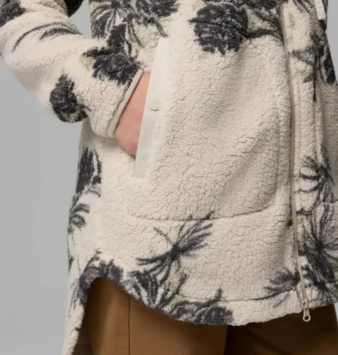 Sudadera con capucha y cremallera completa estampada Women Winter Warmth™