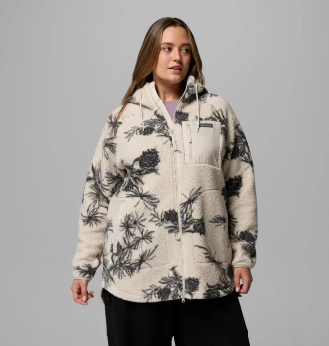 Sudadera con capucha y cremallera completa estampada Women Winter Warmth™ – Talla grande Sudadera con capucha y cremallera completa estampada Women Winter Warmth™ – Talla grande