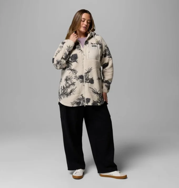 Sudadera con capucha y cremallera completa estampada Women Winter Warmth™ – Talla grande Sudadera con capucha y cremallera completa estampada Women Winter Warmth™ – Talla grande