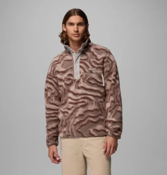 Sudadera con capucha y estampado Helvetia™ II para hombre con medio cierre a presión