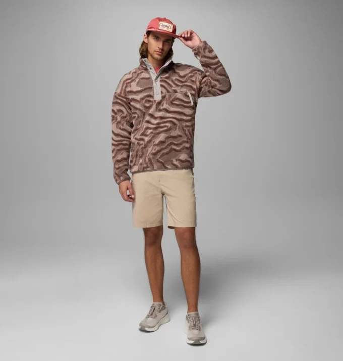Sudadera con capucha y estampado Helvetia™ II para hombre con medio cierre a presión Sudadera con capucha y estampado Helvetia™ II para hombre con medio cierre a presión