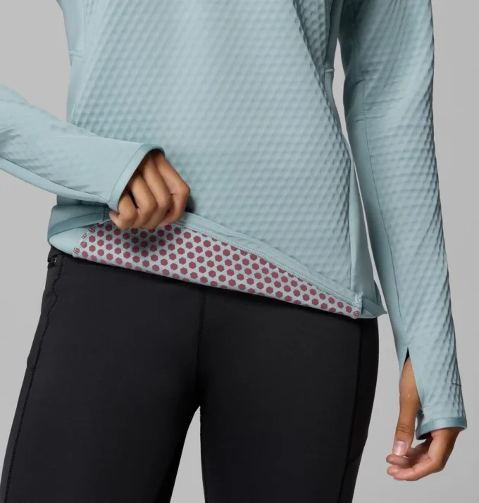 Sudadera con media cremallera Crystal Leaf™ Omni-Heat™ Helix para mujer