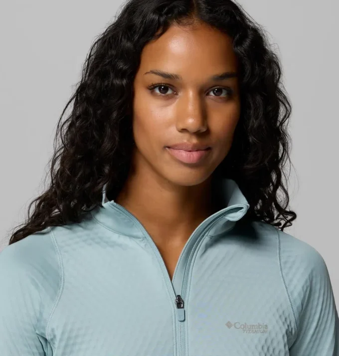 Sudadera con media cremallera Crystal Leaf™ Omni-Heat™ Helix para mujer