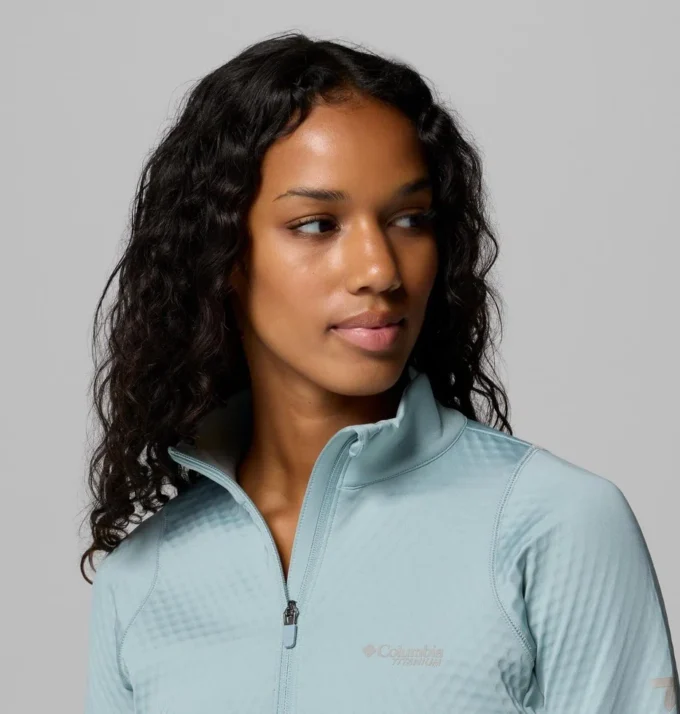 Sudadera con media cremallera Crystal Leaf™ Omni-Heat™ Helix para mujer