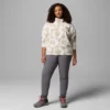 Sudadera corta con estampado Helvetia™ II y medio cierre de botones para mujer