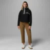 Sudadera corta de forro polar con medio cierre de botones Helvetia™ II para mujer