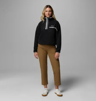 Sudadera corta de forro polar con medio cierre de botones Helvetia™ II para mujer Sudadera corta de forro polar con medio cierre de botones Helvetia™ II para mujer