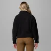 Sudadera corta de forro polar con medio cierre de botones Helvetia™ II para mujer