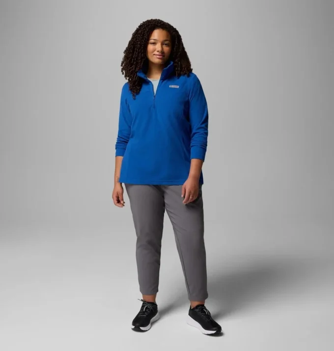 Sudadera de felpa con media cremallera Lake Aloha™ para mujer – Tallas grandes Sudadera de felpa con media cremallera Lake Aloha™ para mujer – Tallas grandes