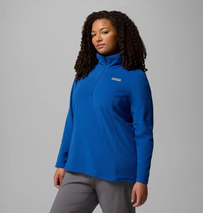 Sudadera de felpa con media cremallera Lake Aloha™ para mujer – Tallas grandes Sudadera de felpa con media cremallera Lake Aloha™ para mujer – Tallas grandes